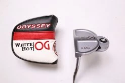 LEFTY Odyssey White Hot OG 2 Ball Putter 35 In Odyssey White Hot OG Steel Shaft
